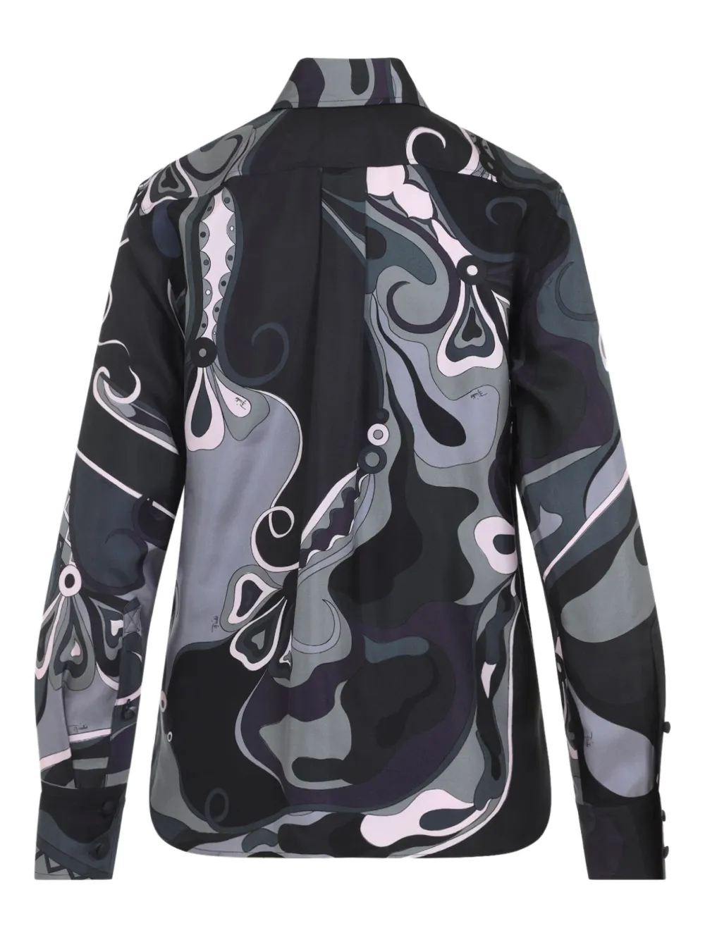 PUCCI blouse met abstracte print - Zwart