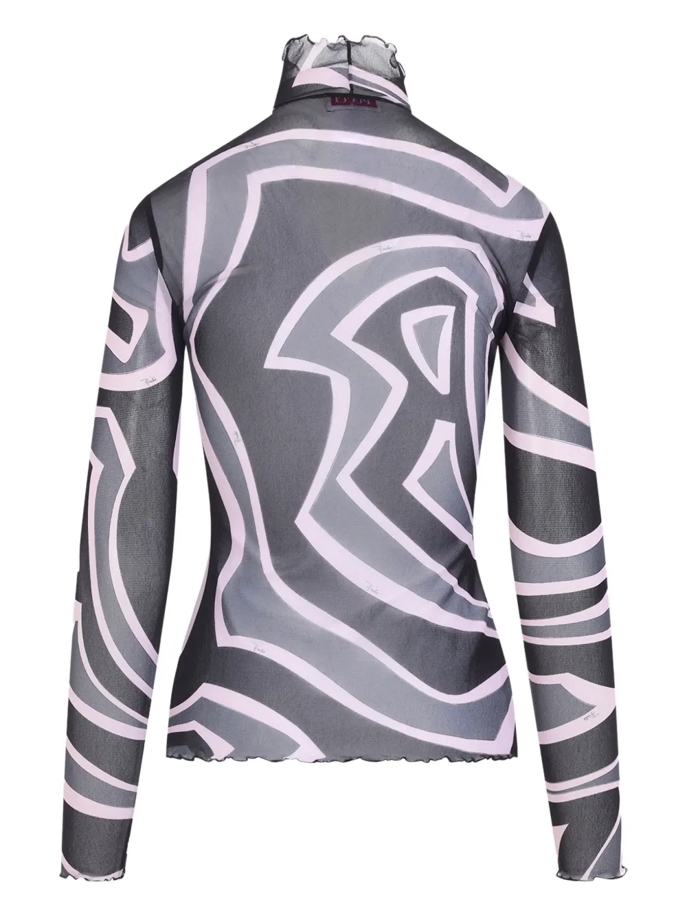 PUCCI Top met abstracte print - Zwart
