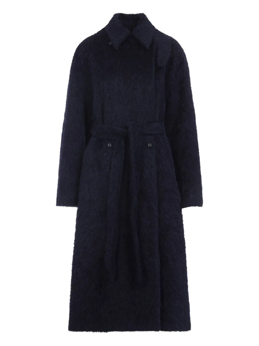 Carven belted brushed coat - Blu