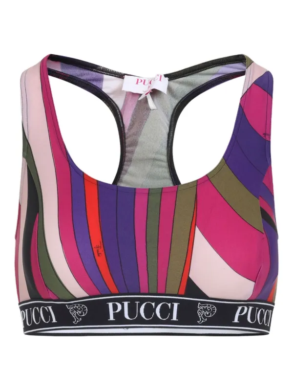 Pucci Racer-back Sports Bra in Pink