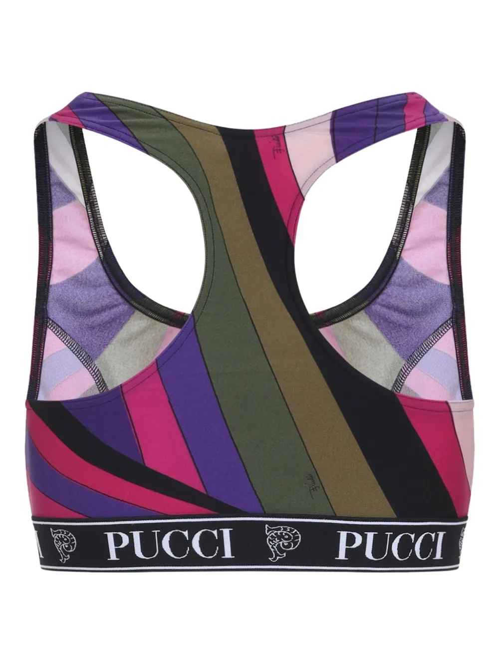 Pucci Racerback Polyamide Fashion Top In Multi