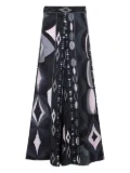 PUCCI geometric-print silk palazzo pants - Black