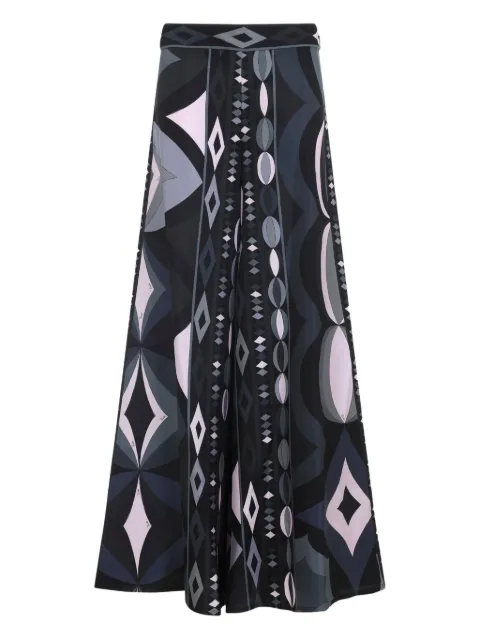 PUCCI geometric-print silk palazzo pants