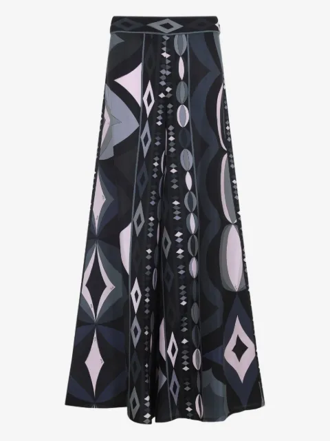 PUCCI Collane print silk palazzo pants