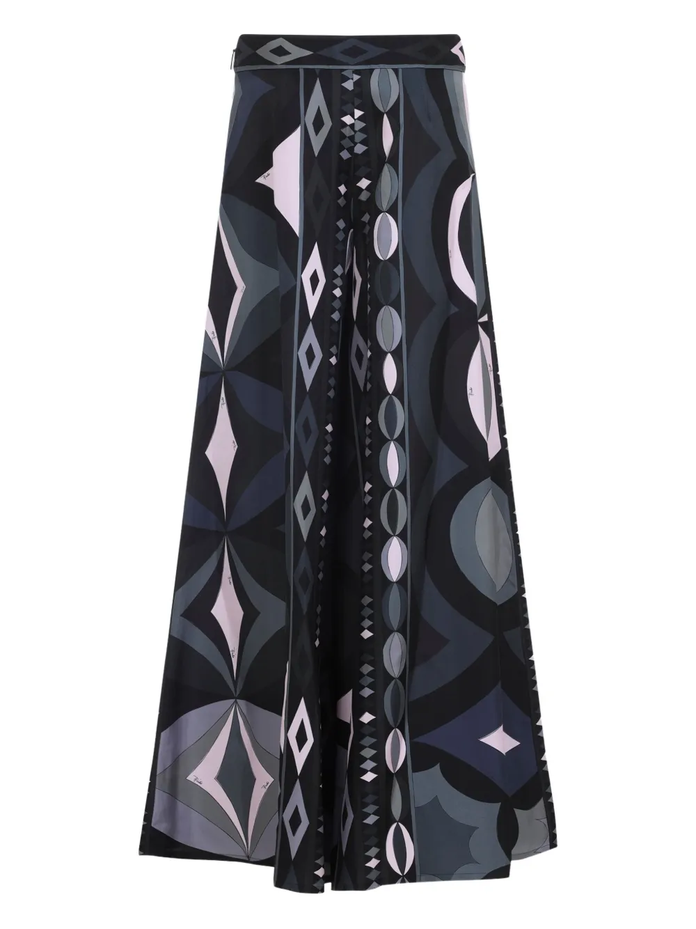PUCCI geometric-print silk palazzo pants - Zwart