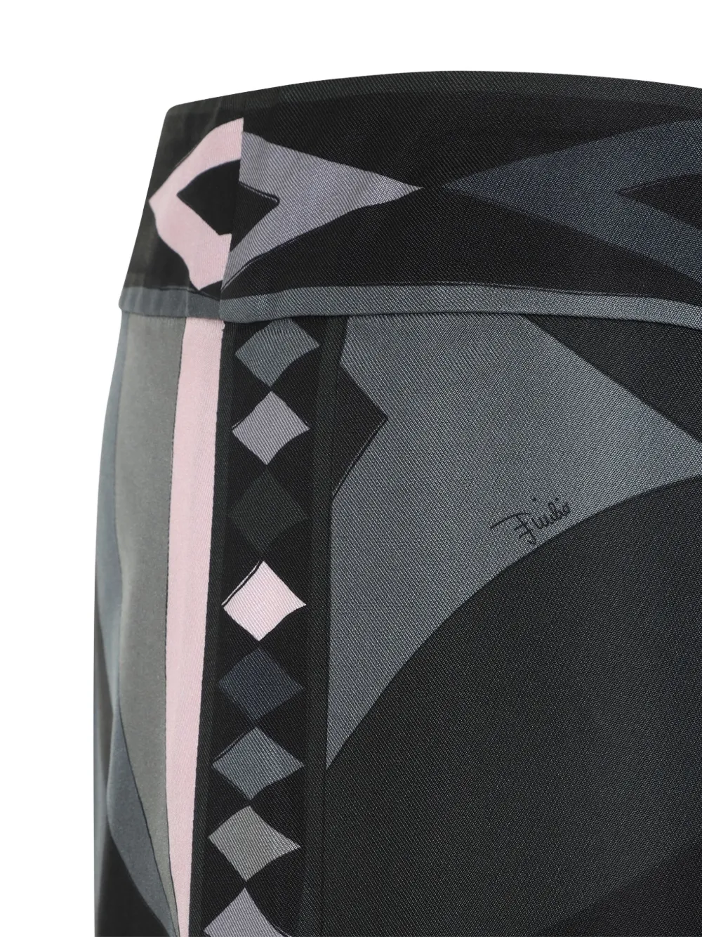 Pucci Geometric High Waist Wide Leg Trousers In Multi