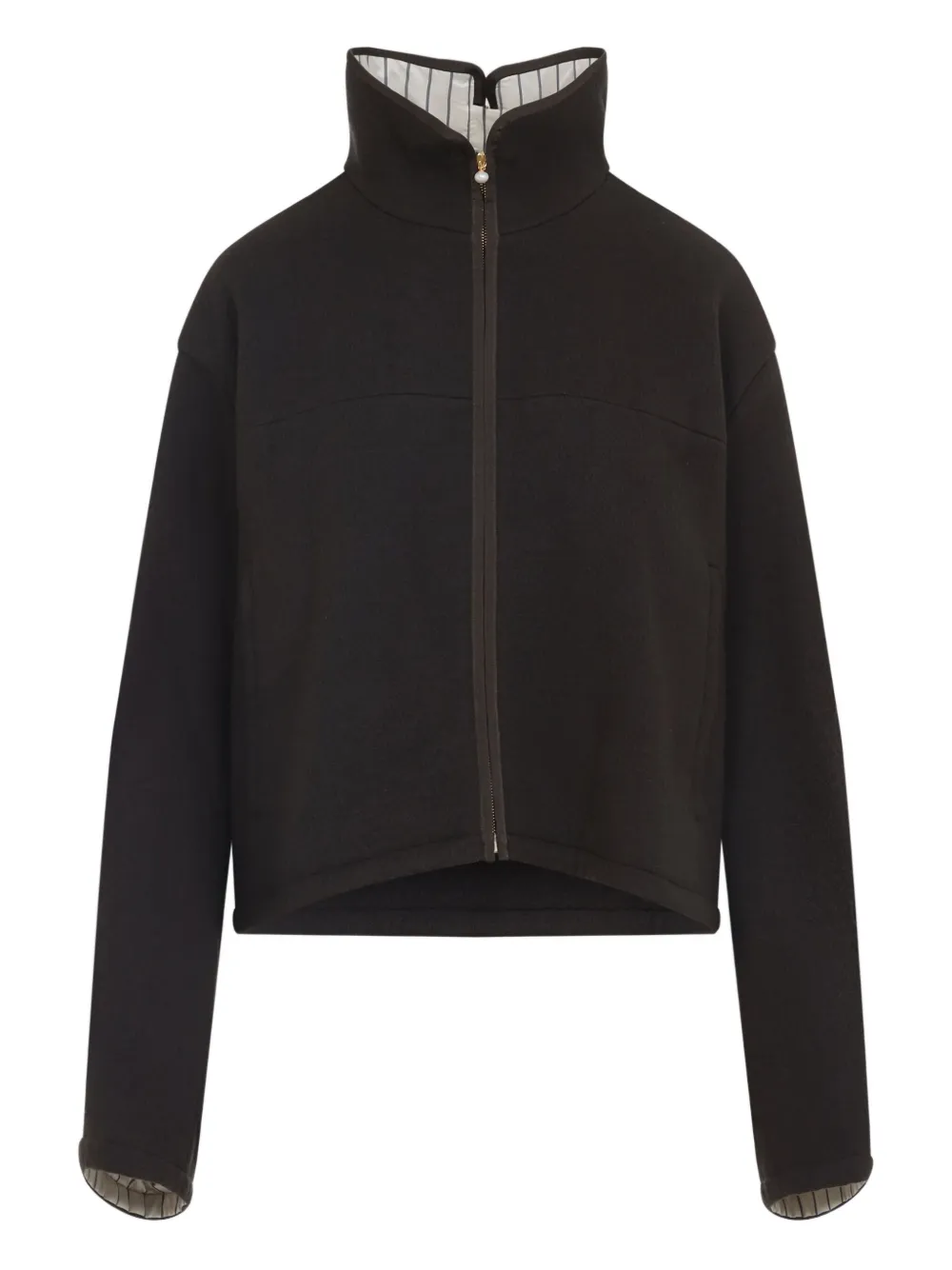 Carven high-neck zip-front jacket | Black | Image 1