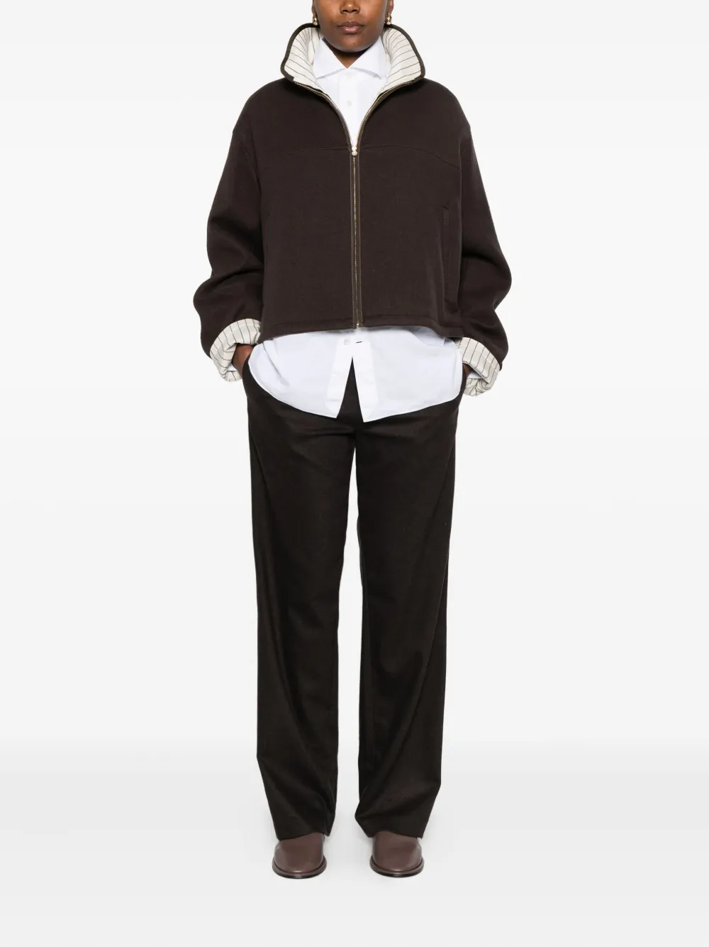 Carven chamarra con cuello en V y cierre | Chamarras cortas | Image 2