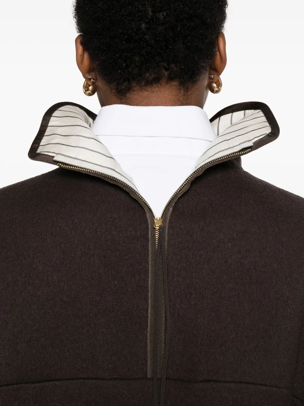 Carven Jack met hoge hals Zwart