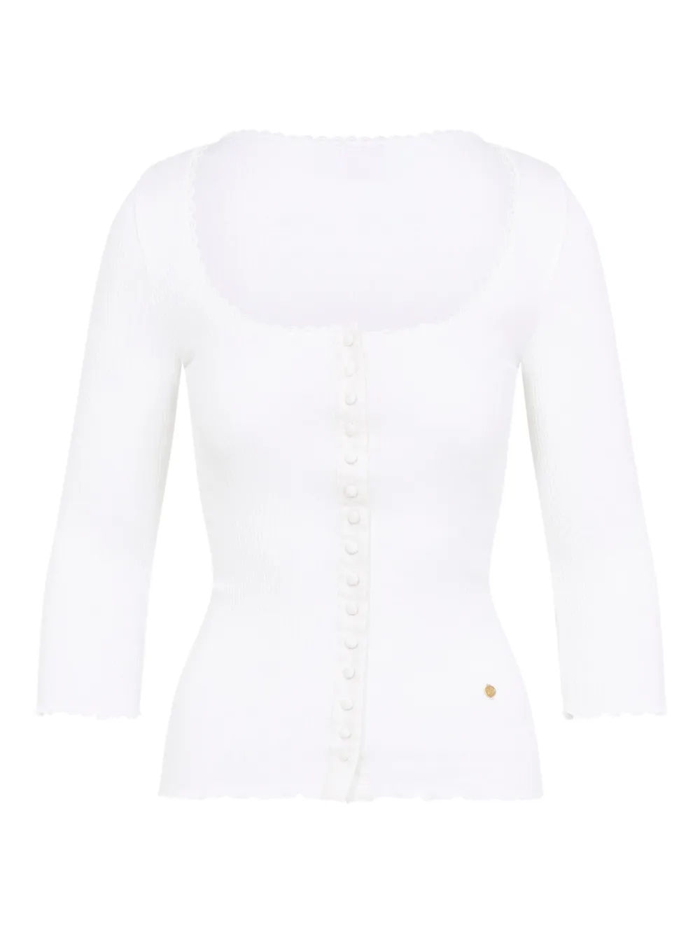 Chloé Button-front Ribbed Cardigan In White
