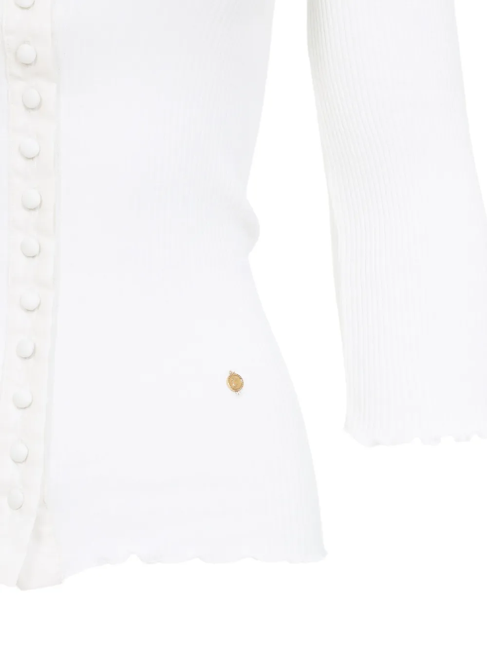 Chloé Button-front Ribbed Cardigan In White