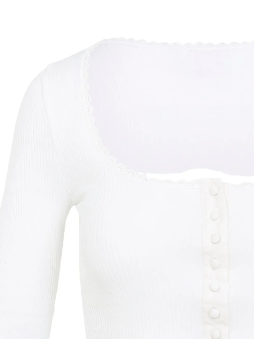Chloé Button-front Ribbed Cardigan In White
