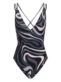 PUCCI cross-back swirl swimsuit - Black