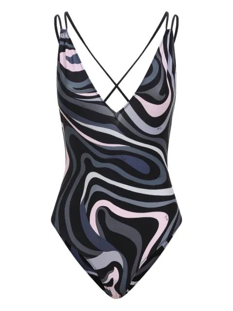 PUCCI cross-back swirl swimsuit