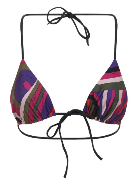 PUCCI abstract-print triangle bikini top