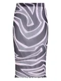 PUCCI swirl-print mesh skirt - Black