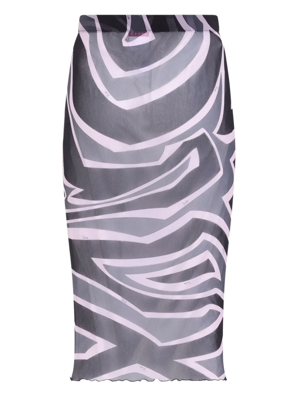 PUCCI Mesh rok met print - Zwart