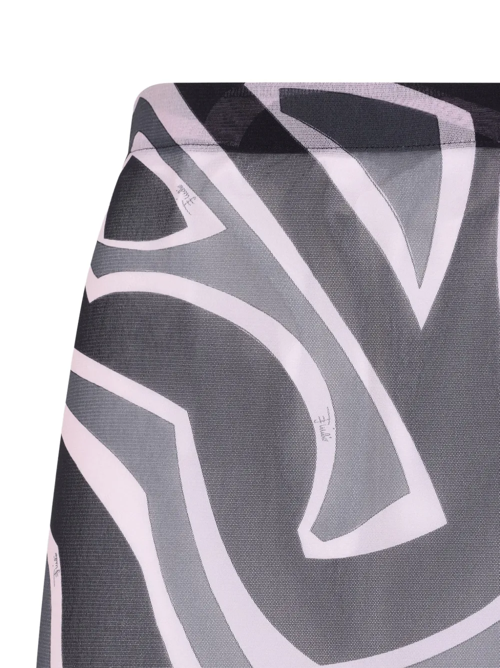 Pucci Prnted Tulle Longuette Midi Skirt Clothing In Multi