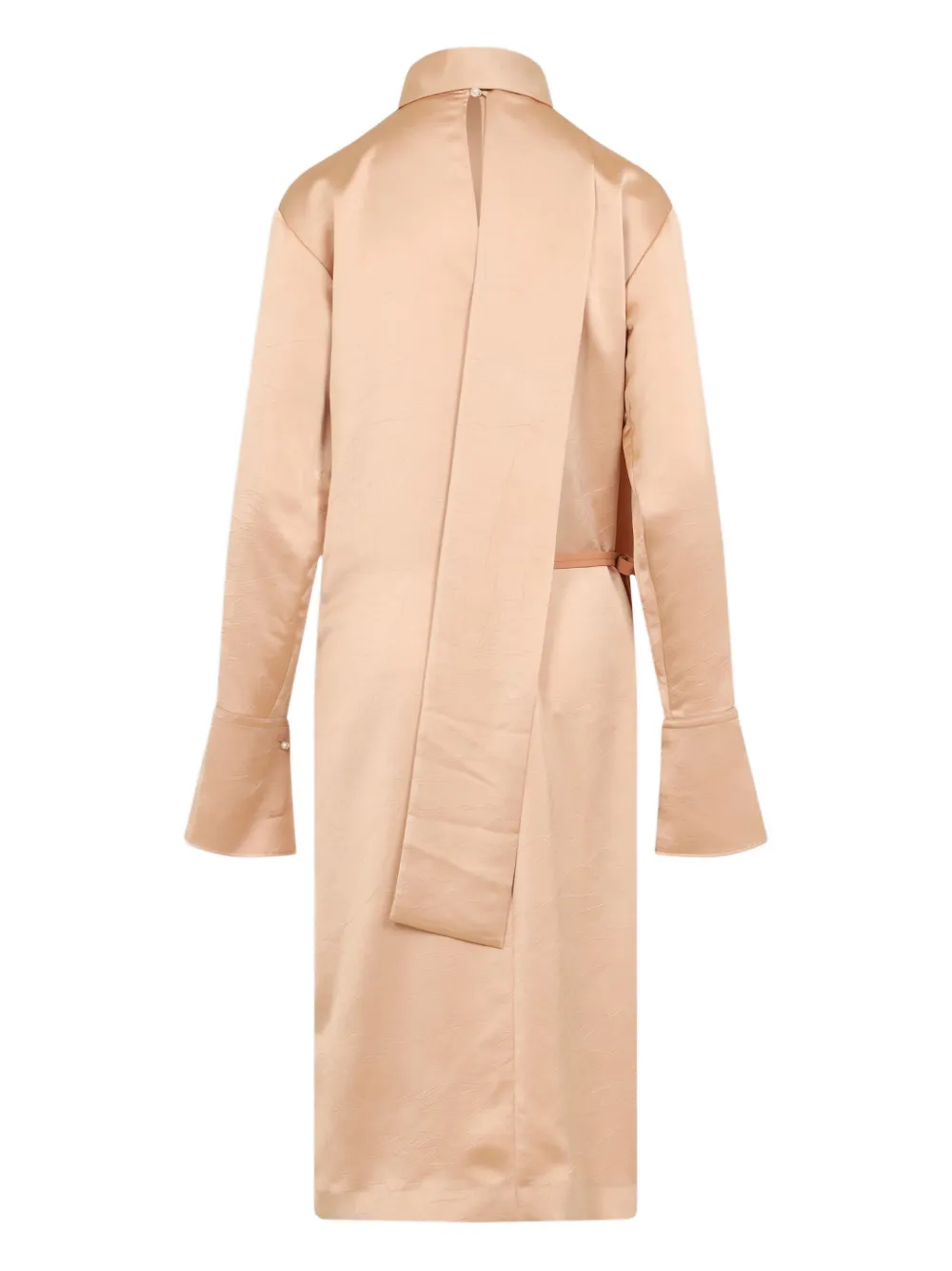 Carven Jurk met sjaalkraag - Beige