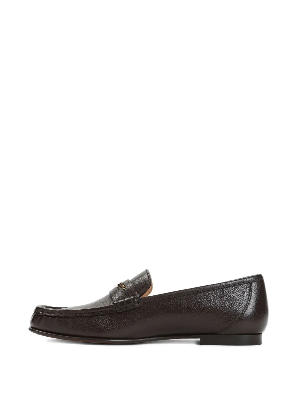 Chloé logo leather loafers Brown