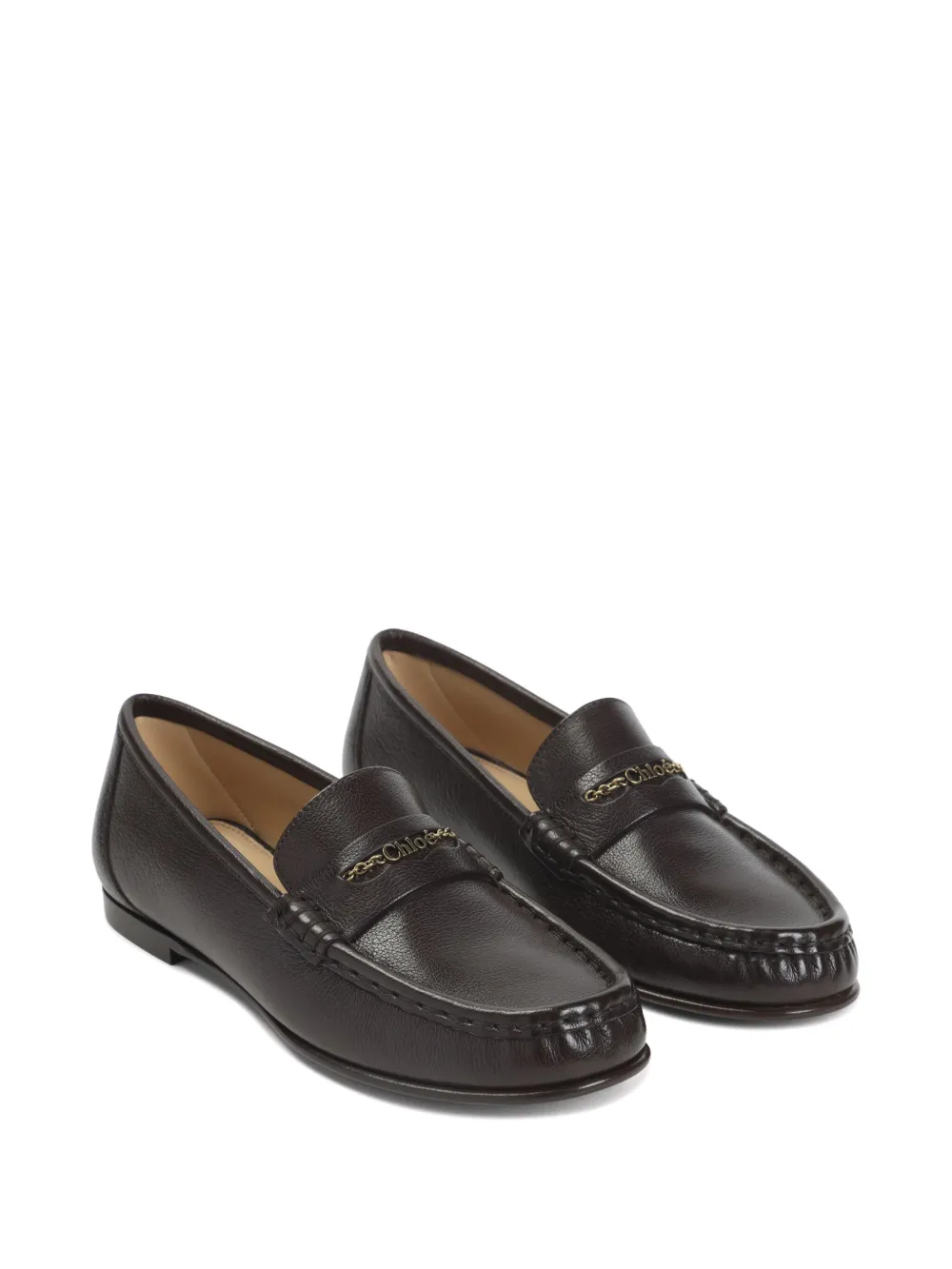 Chloé logo leather loafers | Image 2