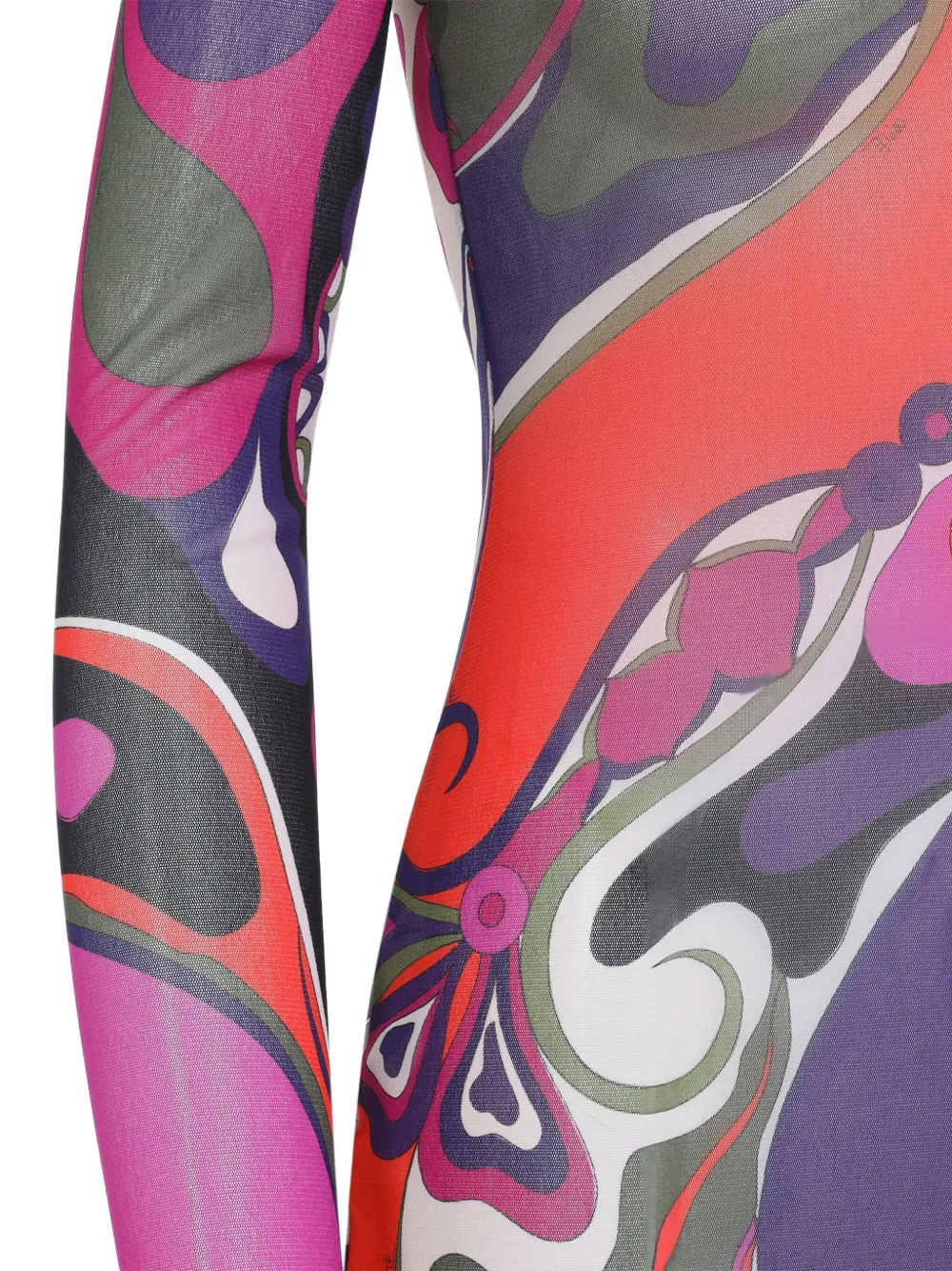 PUCCI Jurk met col en print Paars