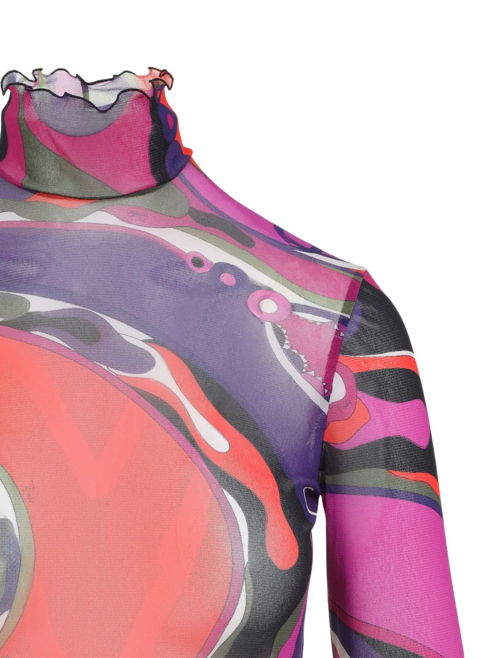PUCCI Jurk met col en print Paars