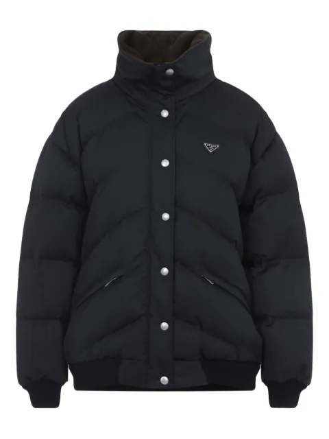 Prada quilted logo-plaque puffer jacket