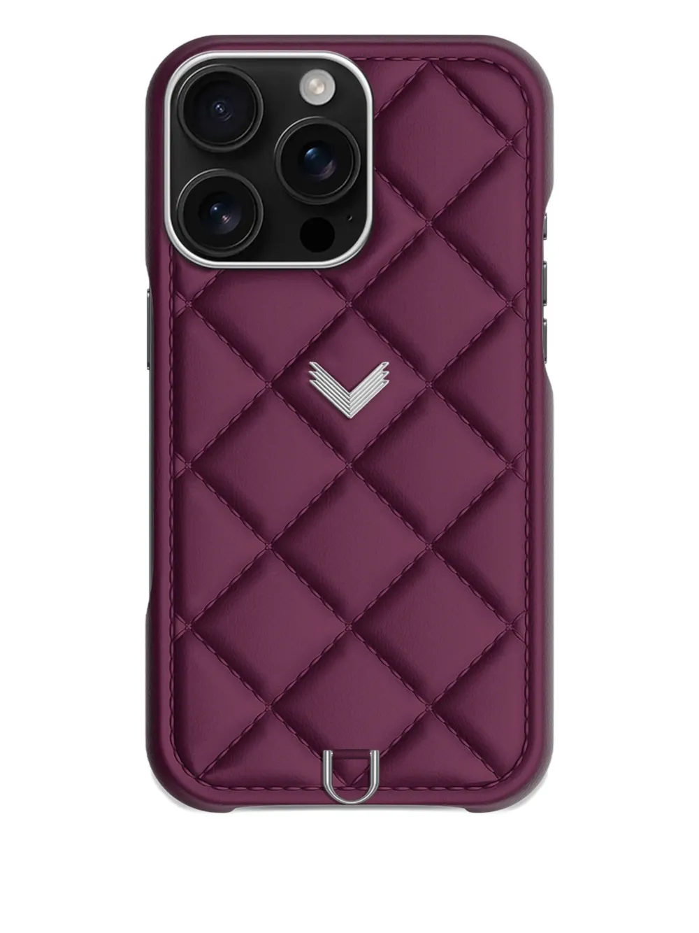 VELANTE quilted chain iPhone 16 Pro Max case - パープル VELANTE quilted chain iPhone 16 Pro Max case - パープル
