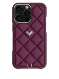 VELANTE quilted chain iPhone 16 Pro Max case - Purple