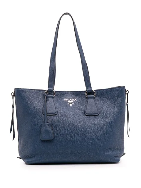 Prada Pre-Owned 2000-2025 Vitello Phenix Side Zip Shopper tote bag