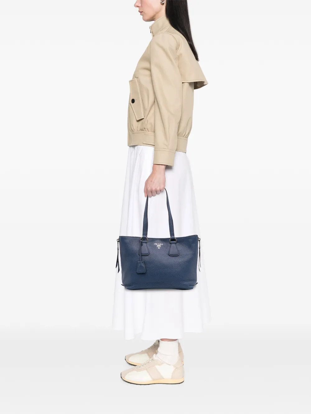 Prada Pre-Owned 2000-2025 Vitello Phenix Side Zip Shopper tote bag | Pre-Owned | Image 2
