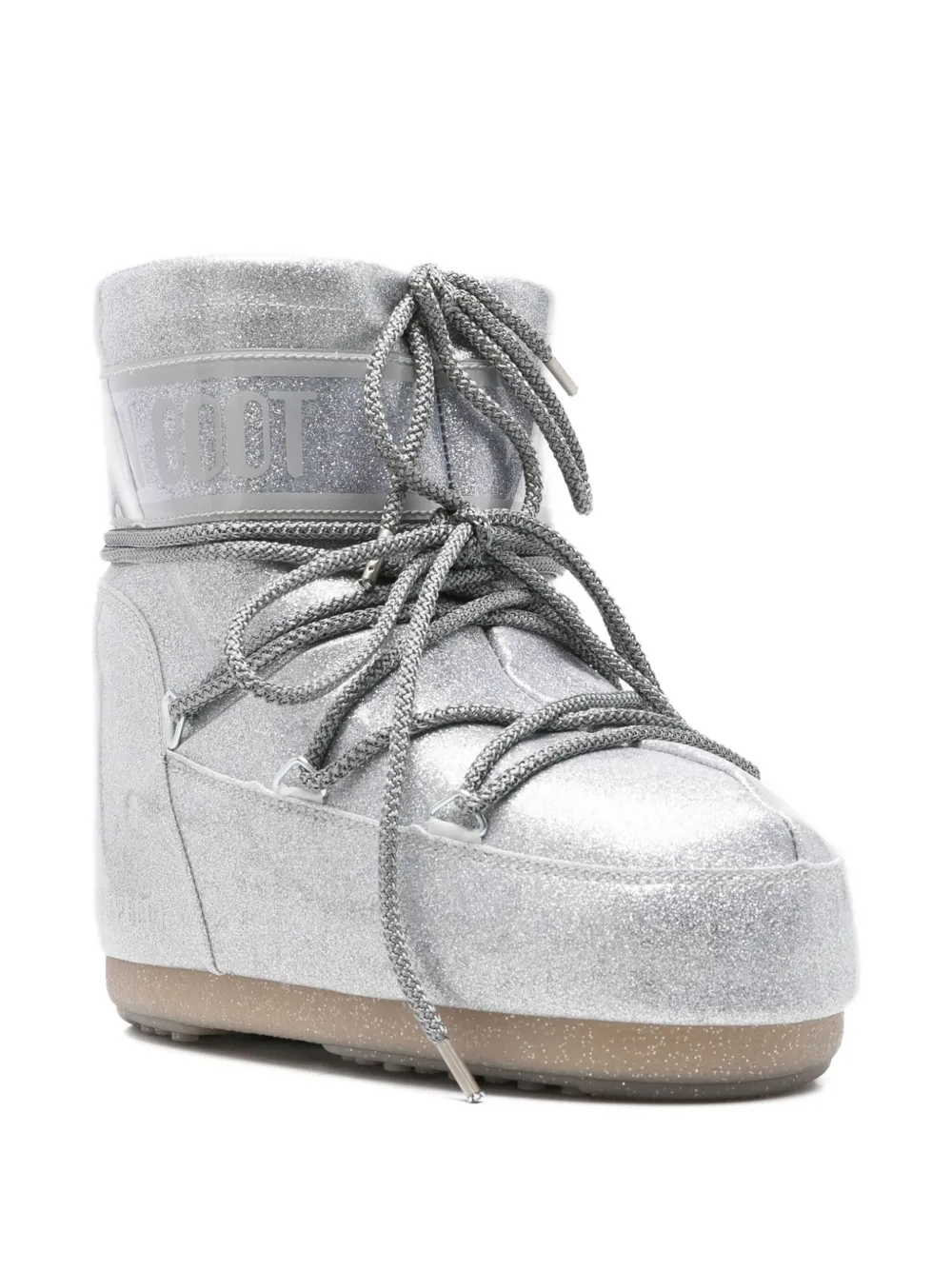 Moon Boot Icon Low Glitter New veterlaarzen met logoprint Zilver