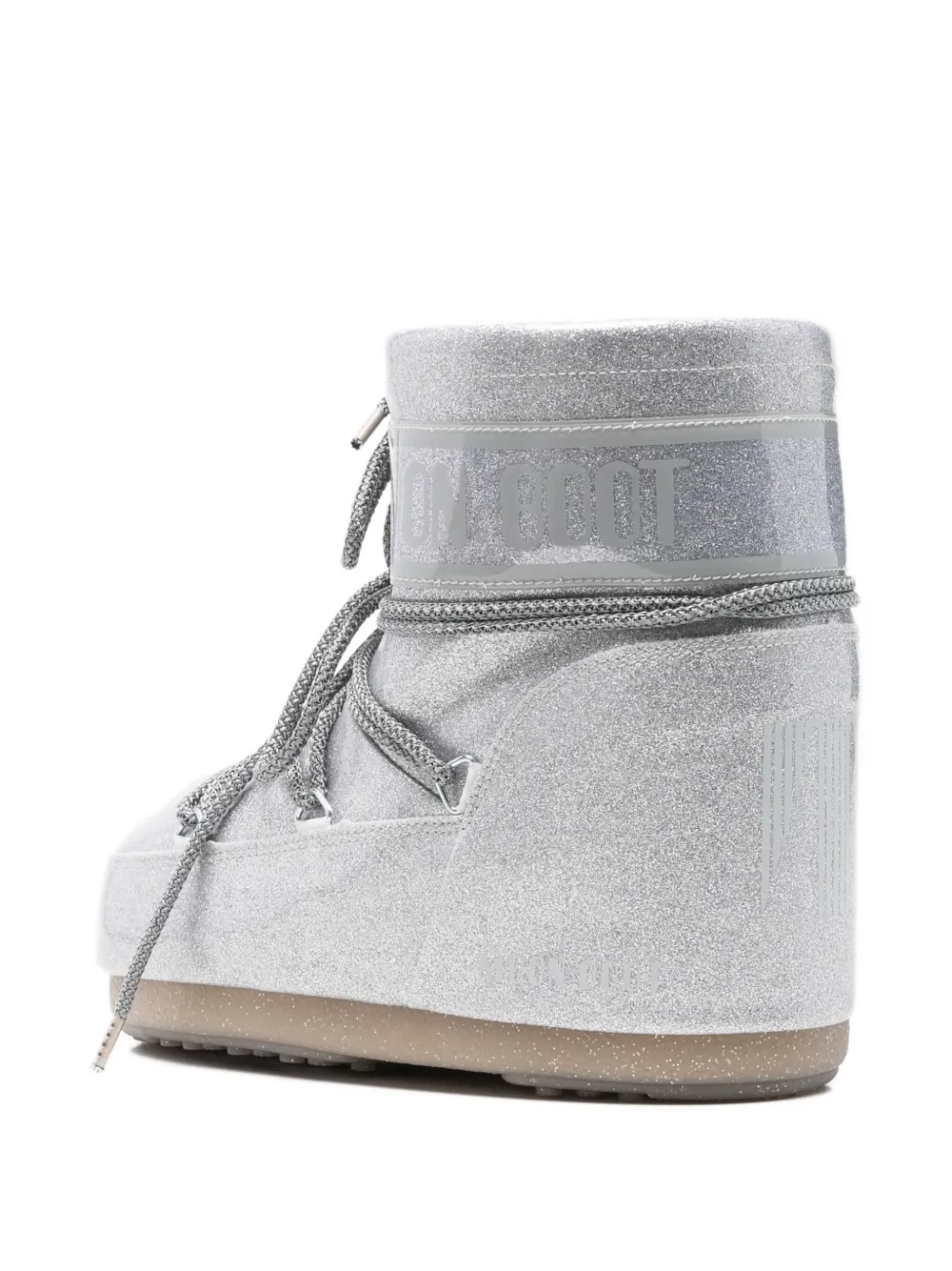 Moon Boot Icon Low Glitter New veterlaarzen met logoprint Zilver