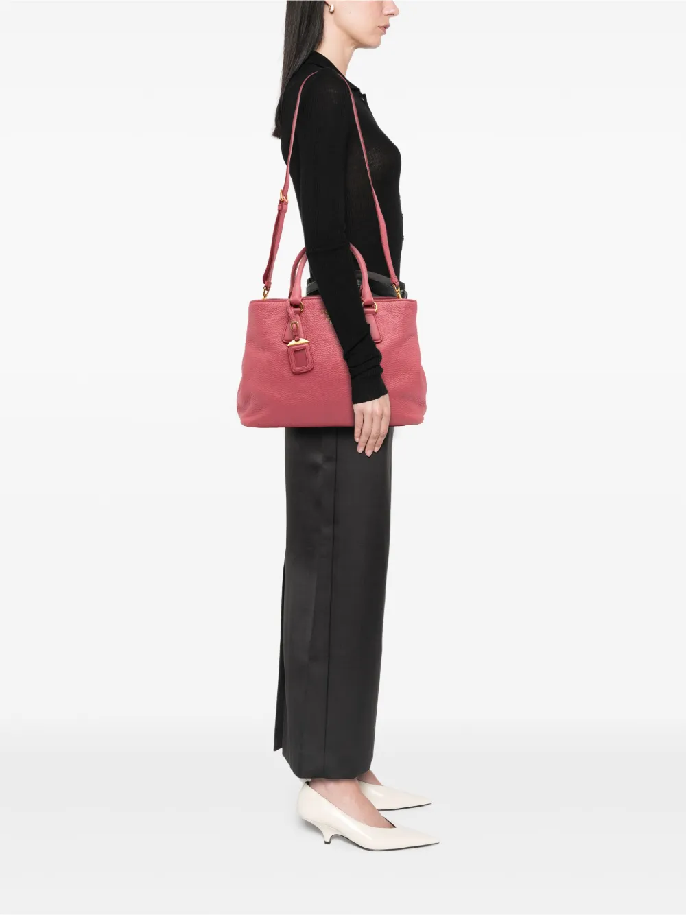Prada Pre-Owned 2013-2025 Vitello Daino Open Convertible Tote satchel | Pre-Owned | Image 2