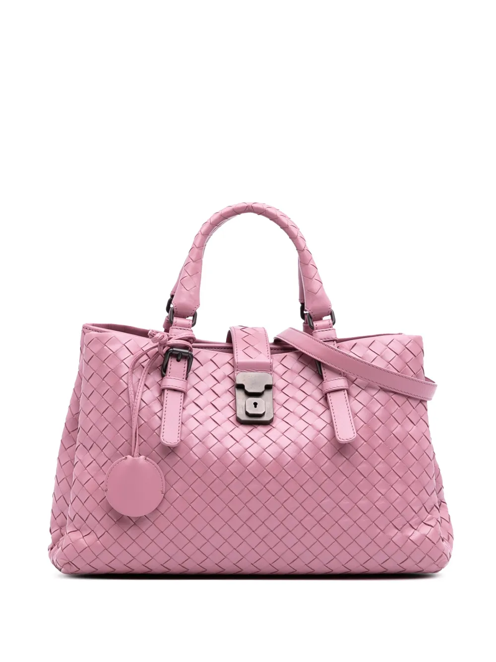 Bottega Veneta Pre-Owned 2012-2025 Small Nappa Intrecciato Roma satchel | Pink | Image 1