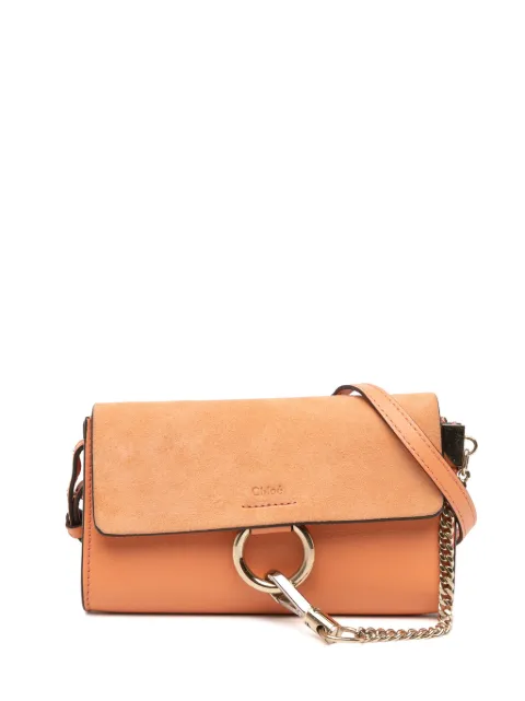 Chloé Pre-Owned 2019 Small Suede and Calfskin Faye crossbody bag