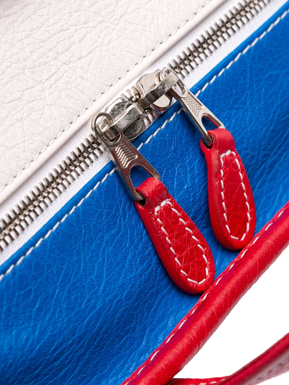 Pre-owned Balenciaga 2018 Xs Lambskin Bazar Shopper Satchel In Red
