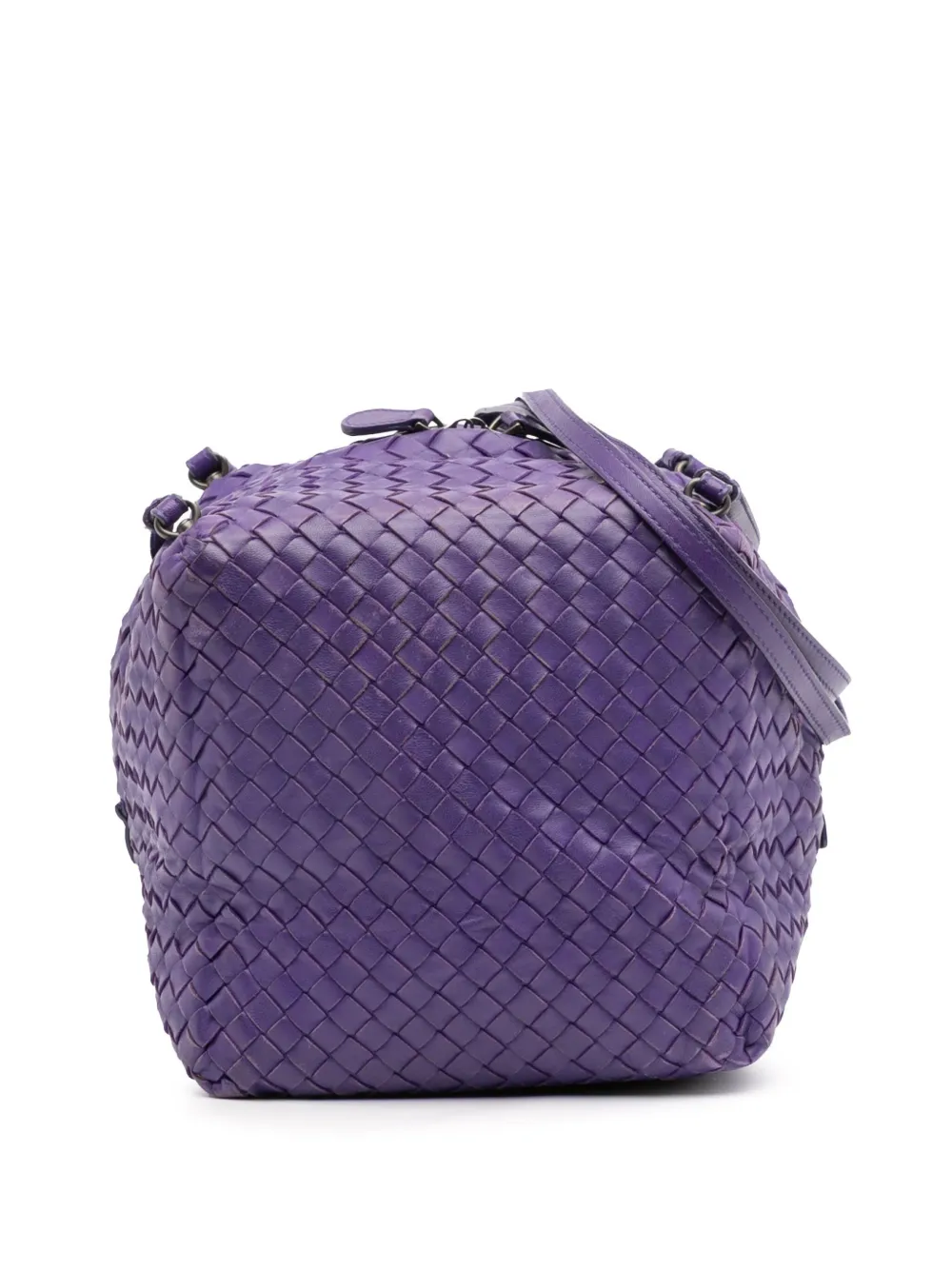 Bottega Veneta Pre-Owned 2012-2025 Nappa Intrecciato Cube crossbody bag - Viola