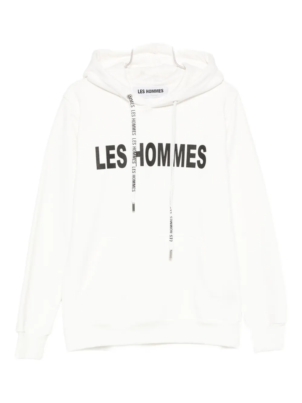 Les Hommes Urban logo-detail hoodie - Bianco