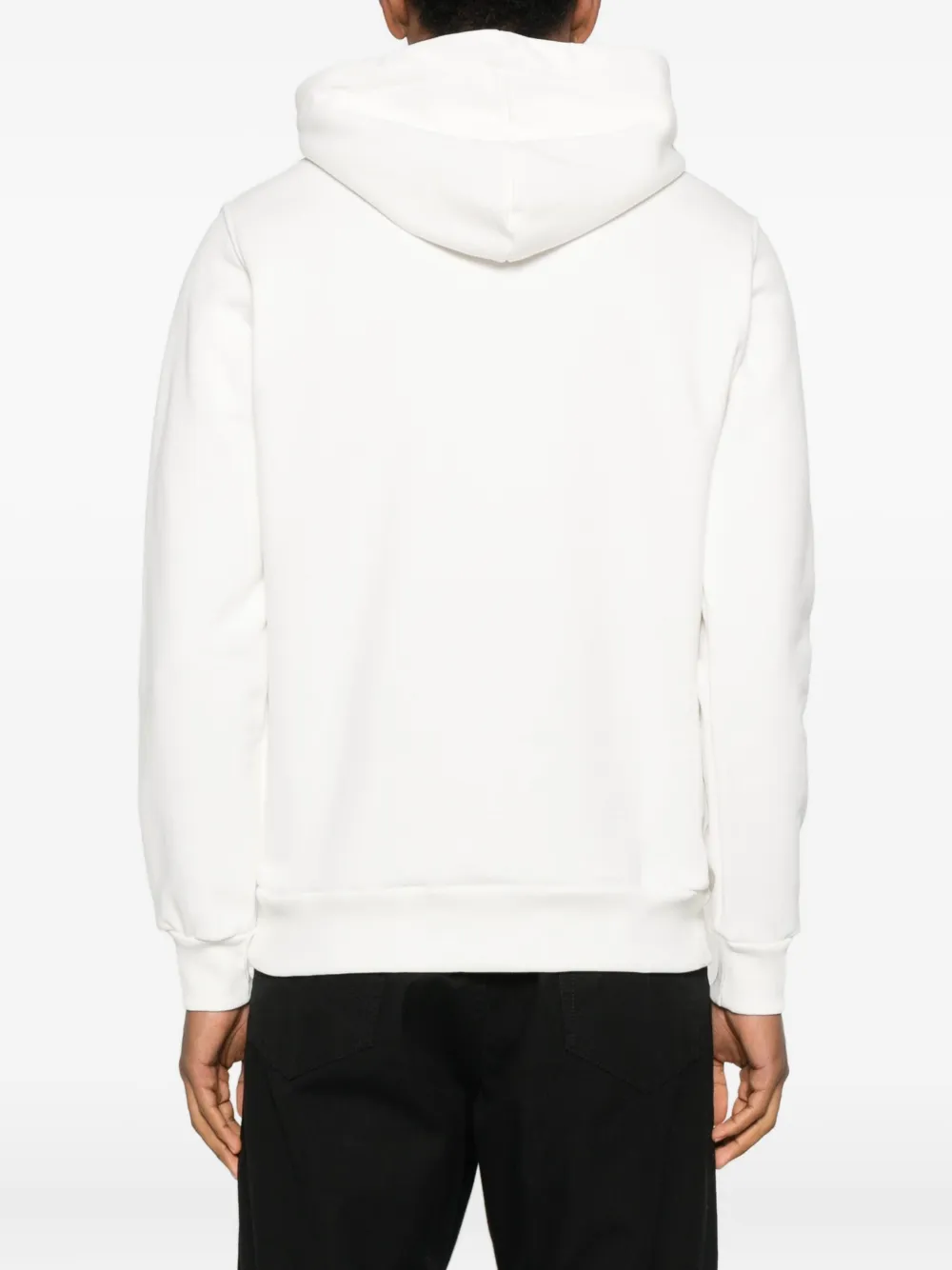 Les Hommes Urban Logo-detail Hoodie In White