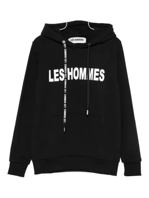 Les Hommes Urban logo-detail hoodie