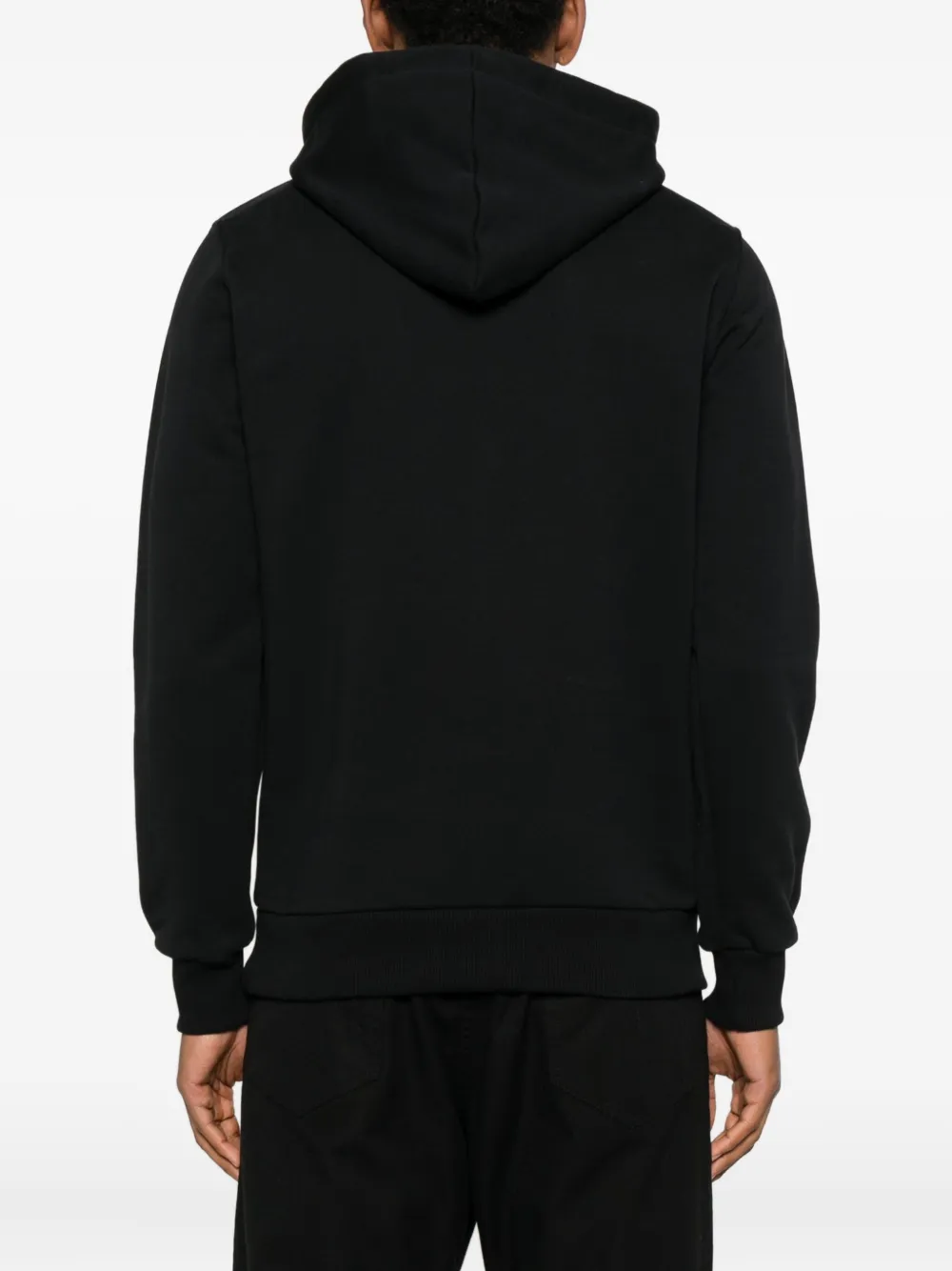 Les Hommes Urban Logo-detail Hoodie In Black