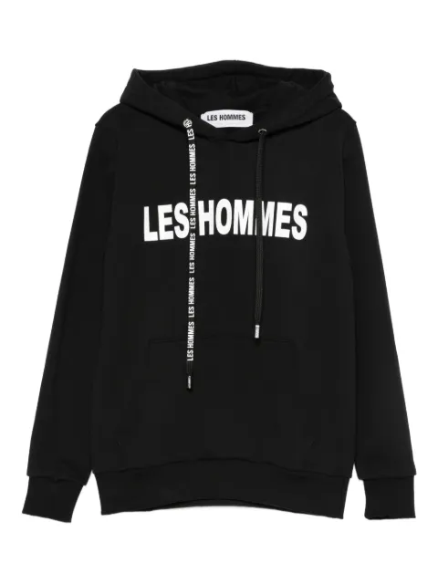 Les Hommes Urban logo-detail hoodie