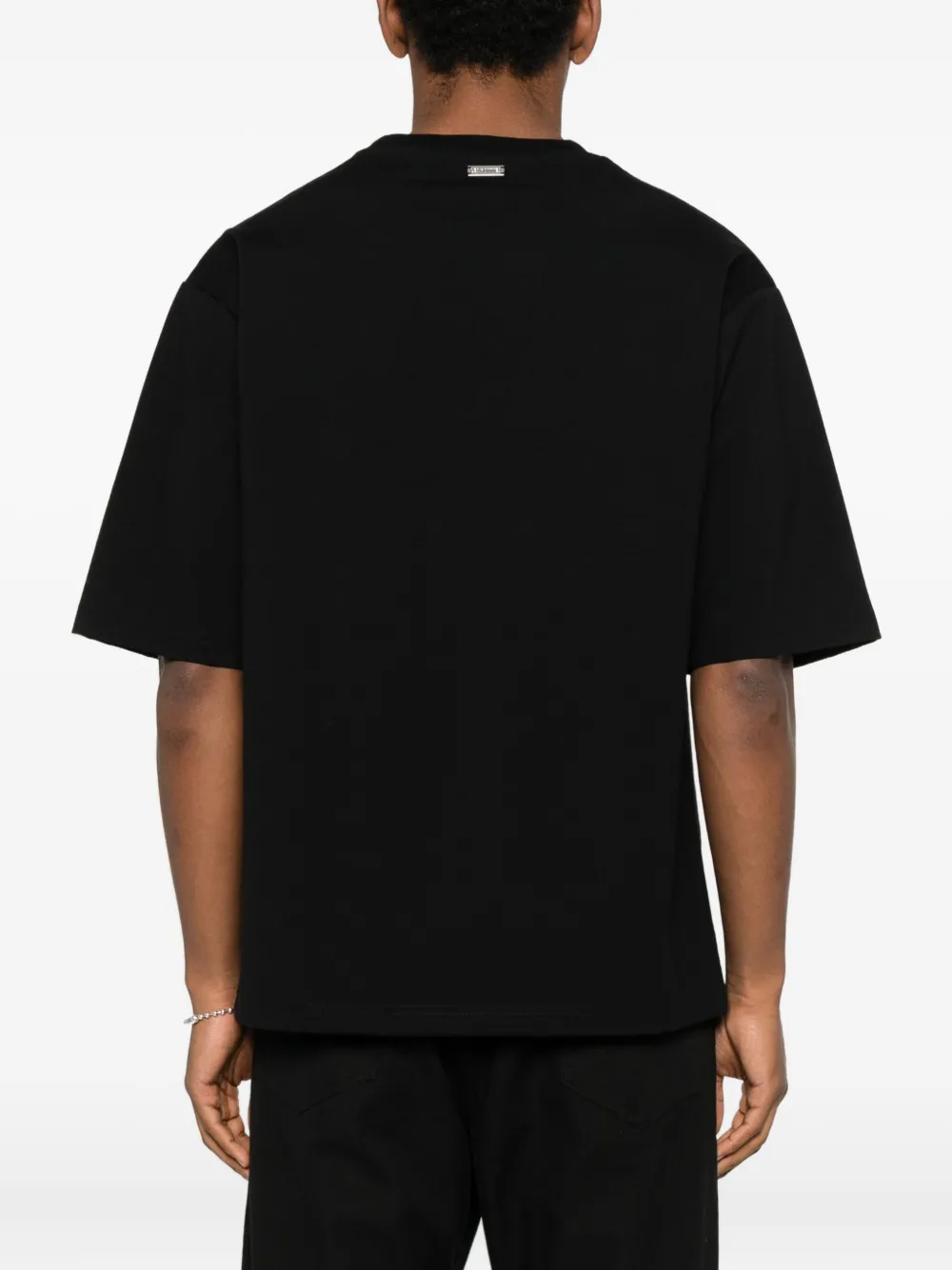 Les Hommes Urban Graphic-detail T-shirt In Black