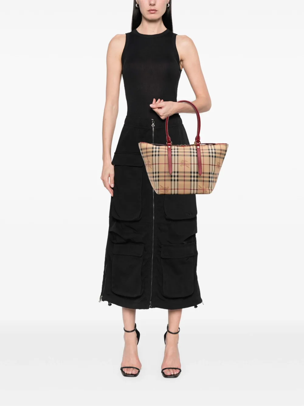 Burberry Pre-Owned 2000-2017 Small Haymarket Check Coated Canvas Salisbury tote bag | Pre-Owned | Image 2