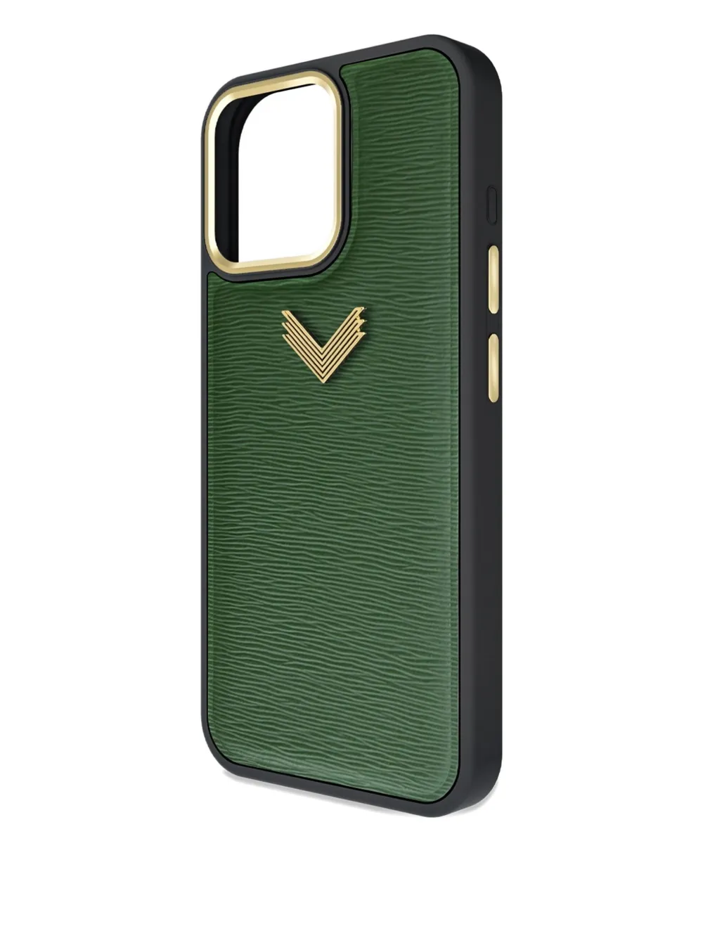  Velante Leather Logo-detal Iphone 16 Pro Max Phone Case - Green 