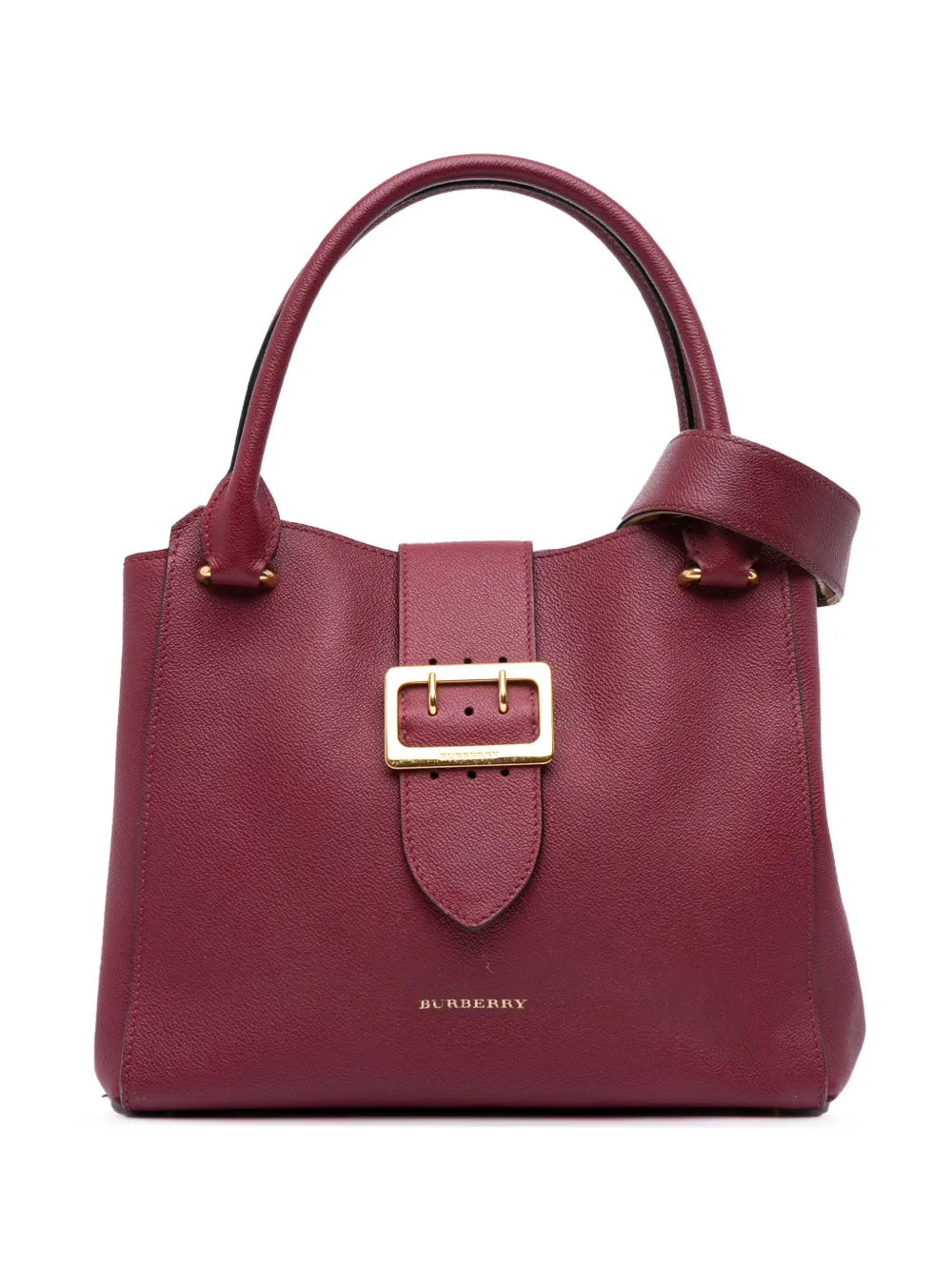 Burberry Pre-Owned 2000-2017 ミディアム グレインカーフ バックル トート サッチェルバッグ - レッド Burberry Pre-Owned 2000-2017 ミディアム グレインカーフ バックル トート サッチェルバッグ - レッド