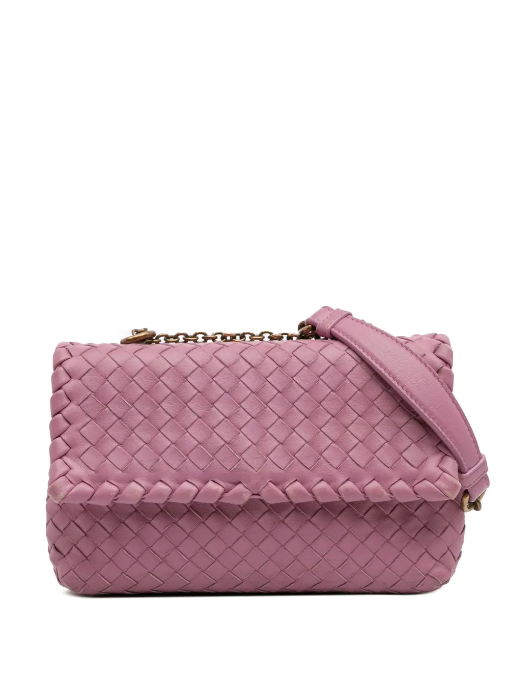 Bottega Veneta Pre-Owned 2012-2025 Baby Nappa Intrecciato Olimpia crossbody bag | Pink | Image 1