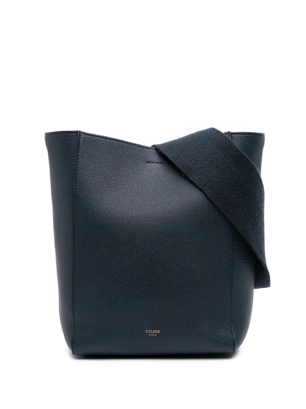 Celine Pre-Owned 2018 スモール ソフトグレインカーフ ソーサングル バケットバッグ - ブルー Celine Pre-Owned 2018 スモール ソフトグレインカーフ ソーサングル バケットバッグ - ブルー